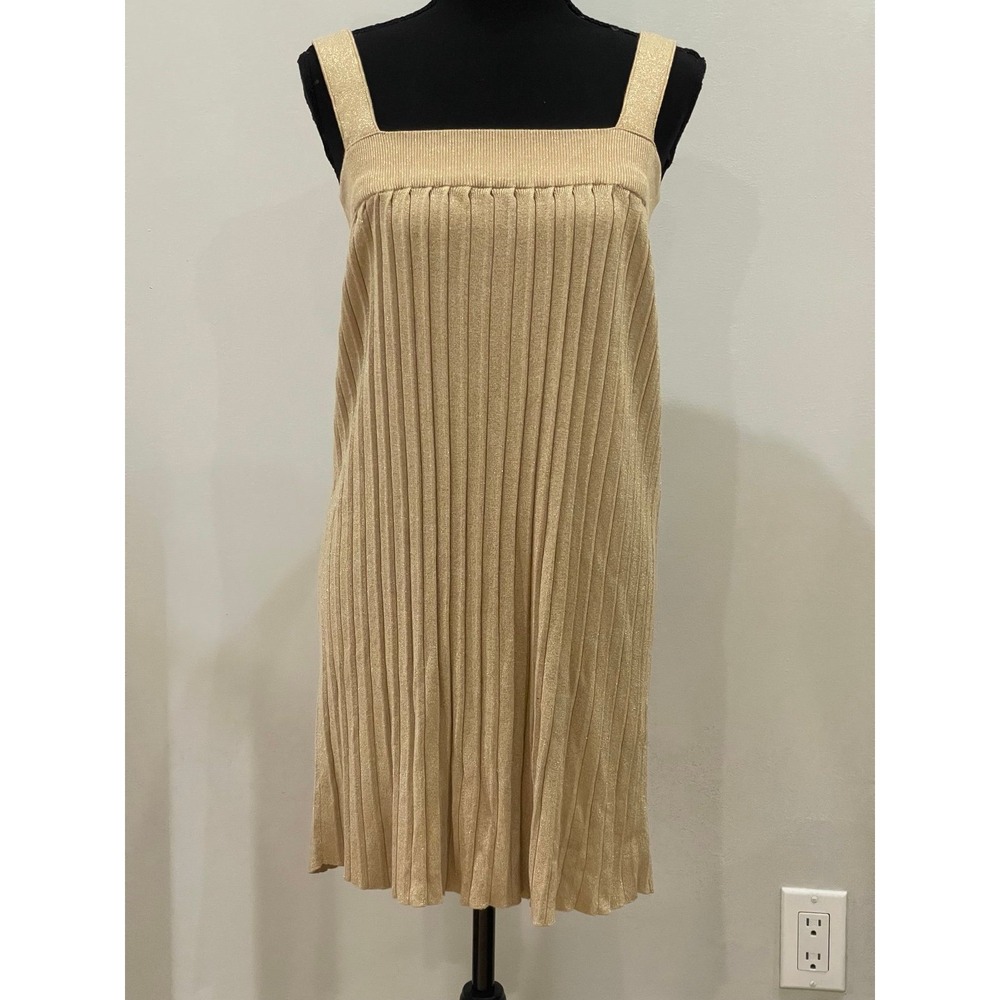 H&M XS Pleated Mini‎ with Gold Metallic Accents
